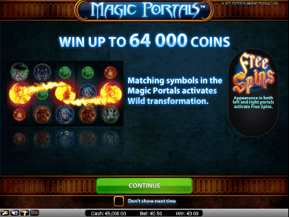 free spins magic portals