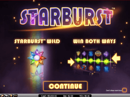 Play Starburst Free Demo